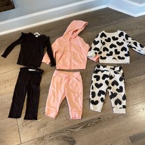 Bundle set of 3 toddler girl outfits